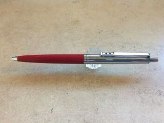 Paper Mate Regular Profile Red W/chrome Cap Ballpoint Pen Writes Blue