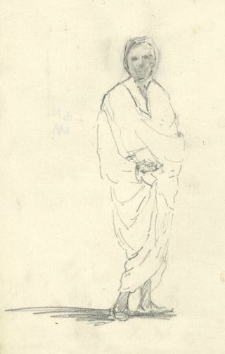 Marcus Adams - Early 20th Century Graphite Drawing,  Portrait Of A Man