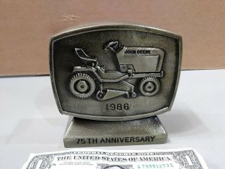 John Deere 75th Anniversary 1986 Metal Coin Bank Horicon 1911 3