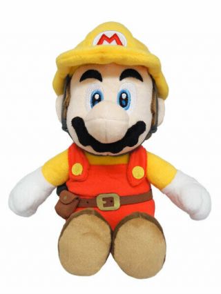 San - Ei Boeki Mario Maker 2 Plush Builder Mario (s)