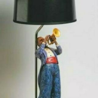 Jim Shore The Bebop Kings Jazz Band Trumpet Player Lamp Only Shade Not