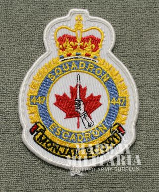 Rcaf/caf 447 Squadron Jacket Crest/patch (20486)