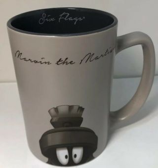 Six Flags Magic Mountain Looney Tunes Marvin The Martian Signature Coffee Mug