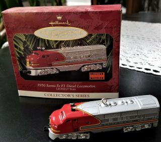 1997 Santa Fe Locomotive Hallmark Christmas Ornament 2nd In The Series