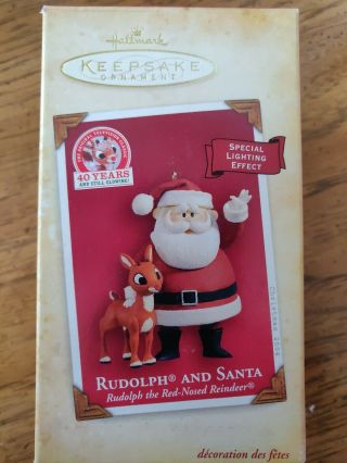 Hallmark Keepsake Ornament 2004 Rudolph The Red - Nosed Reindeer Rudolph And Santa