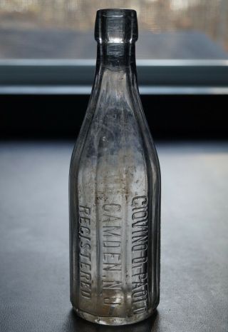 Distinctive 10 - Paneled Soda Or Beer Bottle - Giovino Dipaolo Camden N.  J.