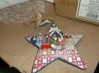 Jim Shore Navity Star,  Hanging Ornament With Box & Tags