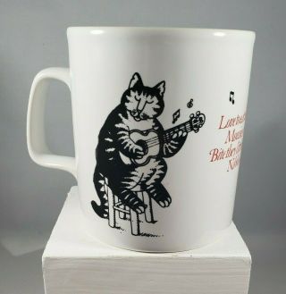 Vtg B.  Kliban Cat Eat Them Little Mousies Kiln Craft Coffee Mug,  Made In England