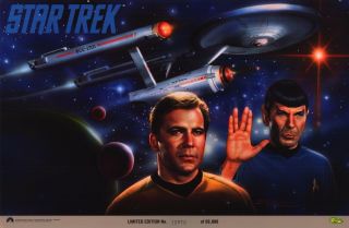 Star Trek Poster Vintage 1992 Limited Edition 