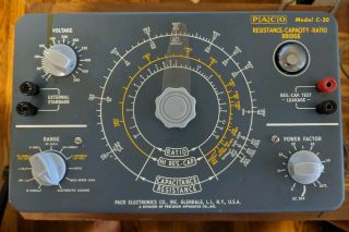 Vintage Paco Model C - 20 Resistance Capacity Ratio Bridge - -