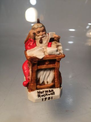 Vintage 1981 Norman Rockwell Dave Grossman Letters To Santa Clause Ornament