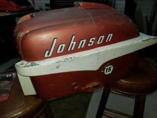 Vintage Johnson Outboard Motor Cover Paint.