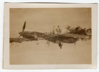 B4,  Wwii Gi Photo Of Captured Japanese Jake Fighter Plane