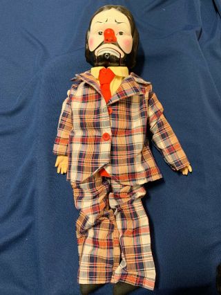 Vintage 1978 Emmett Kelly Clown Ventriloquist Doll Horseman Dolls Inc.