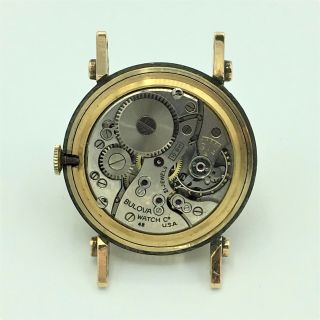 Vintage Bulova 10K Gold Filled 21 Jewel Mens Wrist Watch 10 BH 2