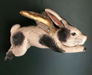 Vintage Walnut Ridge Collectibles Angel Flying Bunny Rabbit Ornament 1996 3