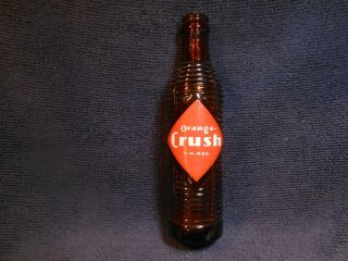 Brown Soda Pop Bottle Acl Orange Crush 7 Oz.