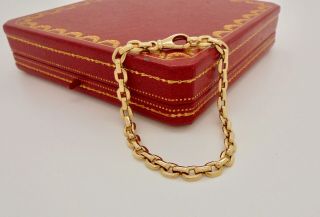 Authentic Vintage Cartier Chain Bracelet 19cm In 18k Yellow Gold &