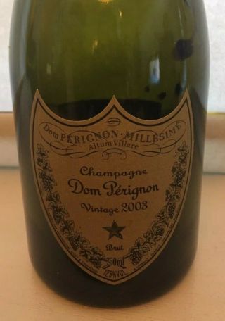 Dom Perignon Vintage 2003 750 Ml Empty Champagne Bottle Green