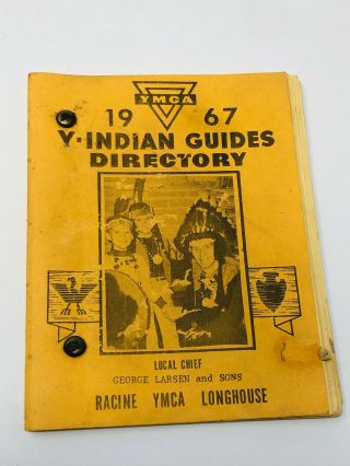 Y - Indian Guides Directory 1967 Racine Ymca Longhouse Book