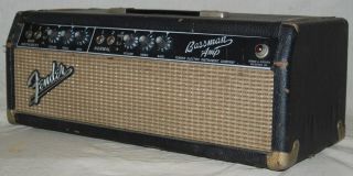 1964 Vintage Fender Blackface Bassman Tube Guitar Amp Aa864