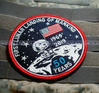 Nasa Apollo - 11 Armstrong Moon Landing 1969 - 2019 50th - Anniversary Snoopy Patch