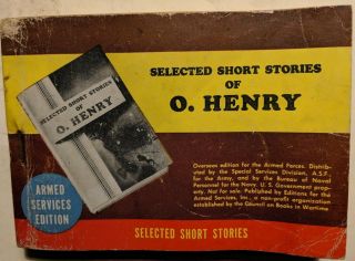 Selected Short Stories Of O Henry,  K - 16,  Armed Services Edition,  Wwii