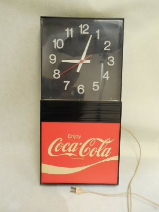 Vintage Coca - Cola Electric Wall Clock,  Good