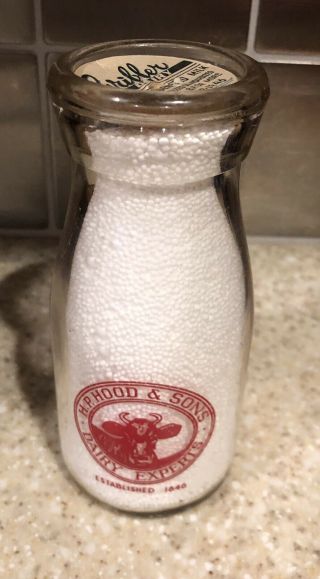 Vintage Hoods Dairy 1/2 Pint Milk Bottle