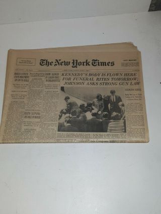 1968 June 7 The York Times - Robert Kennedy Arlington Burial City Edition