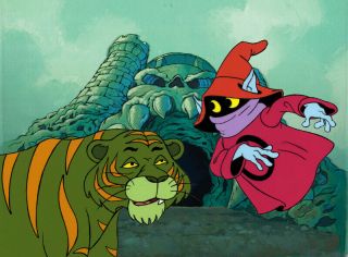 He - Man/she - Ra Masters Of The Universe Animation Art Cringer And Orko Cel