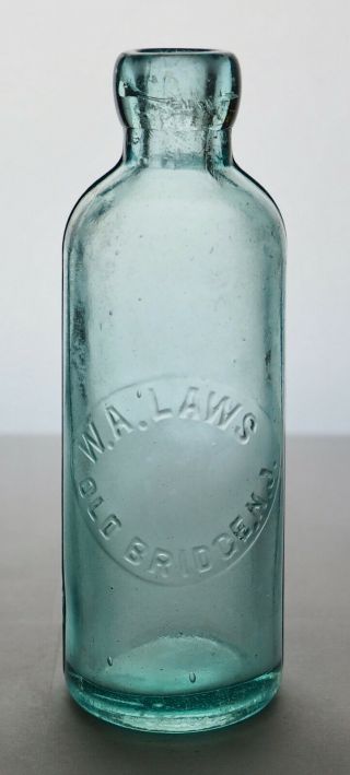 Old Hutch Hutchinson Soda Bottle – W.  A.  Laws Old Bridge Nj - Nj0386