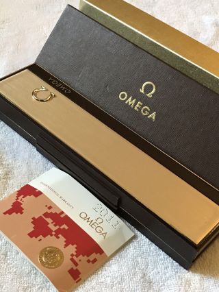 Vintage Omega Watch Box,  Cloth & Card Board Outer Box.
