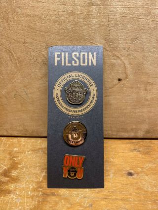 Filson Smokey Bear Enamel 3 Pin Set