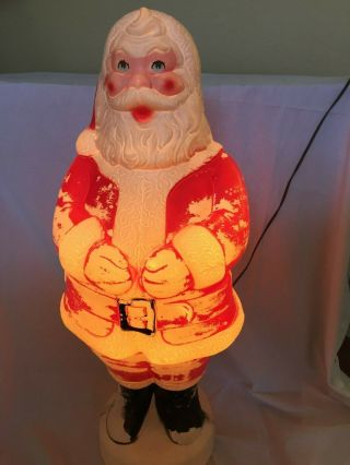Vintage Empire Plastic Blow Mold Santa 32 Inches Tall (lights Up)