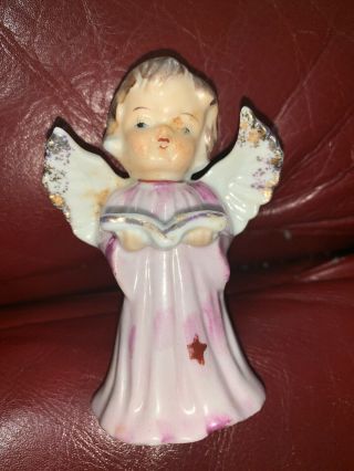Vintage 4” Porcelain Ceramic Japan Choir Angel Figurine