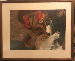 Vintage Sunol Alvar Hand Signed Abstract Limited Edition Lithograph 240/260