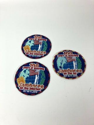 (3) 100 Years Of Scouting Boy Scouts Jamboree On The Air And Internet Patches