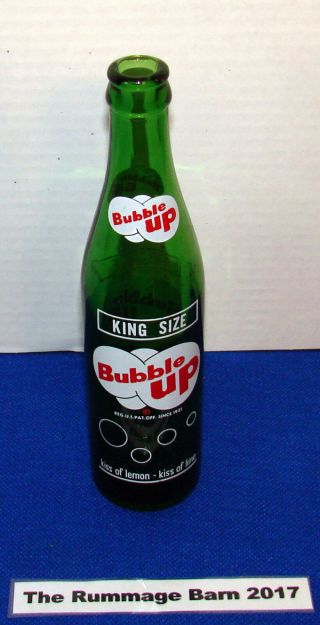 Vintage Bubble Up - - Bottled By Coca Cola - Green - King Size - 10 Oz Soda Pop