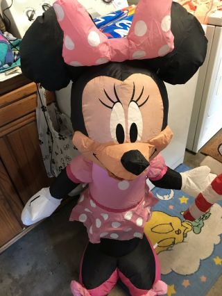 Christmas Airblown Inflatable Disney Gemmy Minnie Mouse Figure 3.  5 