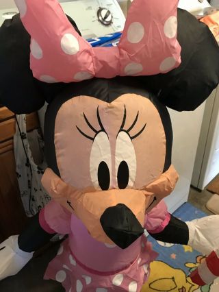 CHRISTMAS AIRBLOWN INFLATABLE DISNEY GEMMY MINNIE MOUSE FIGURE 3.  5 ' 3