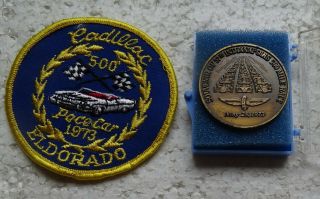 1973 Cadillac Eldorado Indy 500 Pace Car Patch & Coin/medal