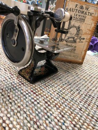 Vintage 1907 $5 Foley And Williams Sewing Machine