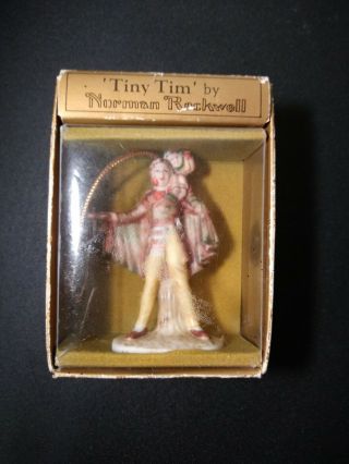 Vintage 1979 Gorham Norman Rockwell " Tiny Tim " Hanging Figurine W/box