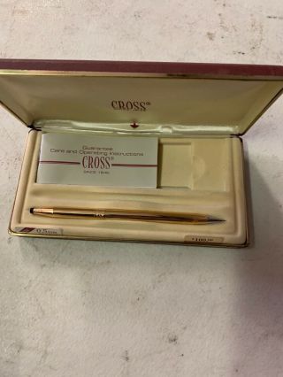 Vintage Cross 1/20 14 Kt Gold Filled Pencil Set In Case 1