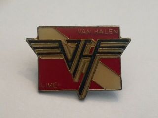 Vintage Van Halen Live Red White & Blue Enamel 80 