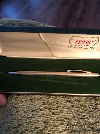 Cross Ballpoint Pen Vintage 1/20 12kt Gold Filled With Case