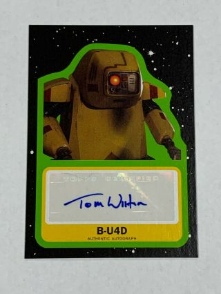 Topps 2019 Star Wars Journey To The Rise Of Skywalker Autograph Card B - U4d