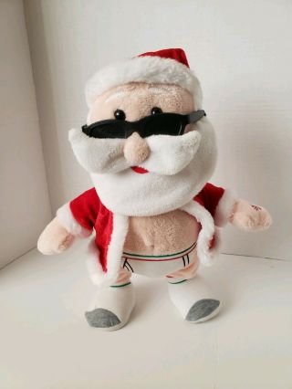 Gemmy Singing Dancing Animated Funny Santa Claus Plush Christmas Underwear 13 "