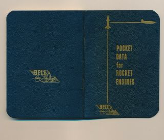 Booklet For Pocket Data For Rocket Engines Bell Aircraft Corp.  1st Edition 1953